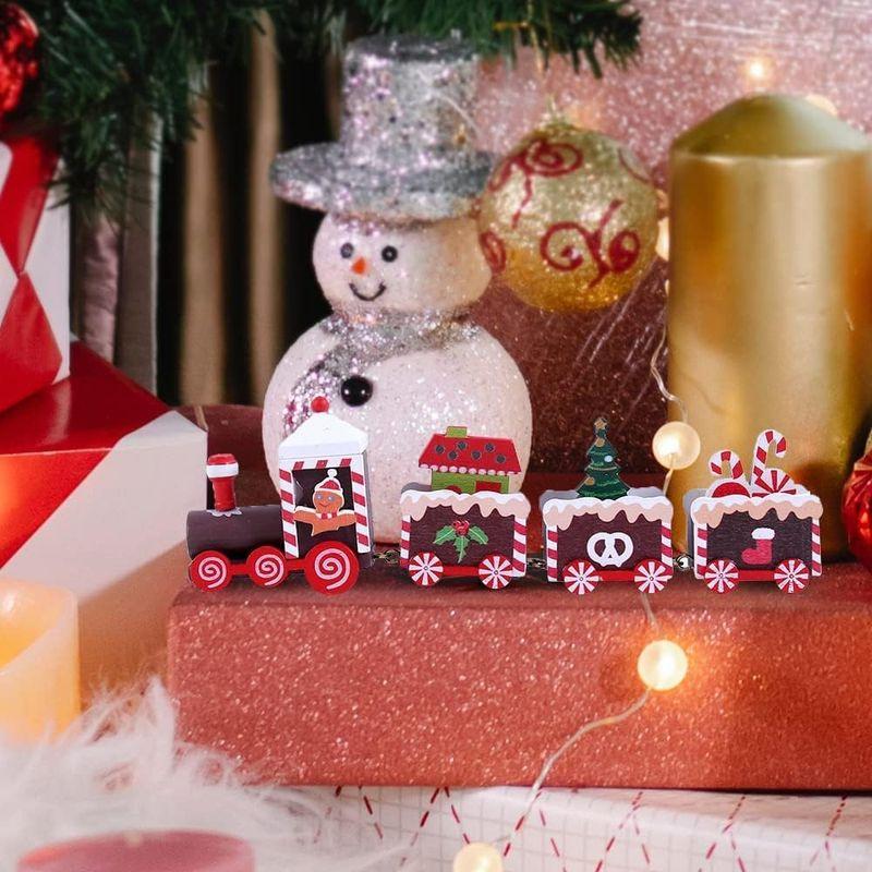 新発売 クリスマス 飾り 列車 木製のおもちゃ オーナメント サンタクロース 贈り物 置物 パーティー プレゼント 装飾品 ギフト クリスマスの装飾  クリスマスライト