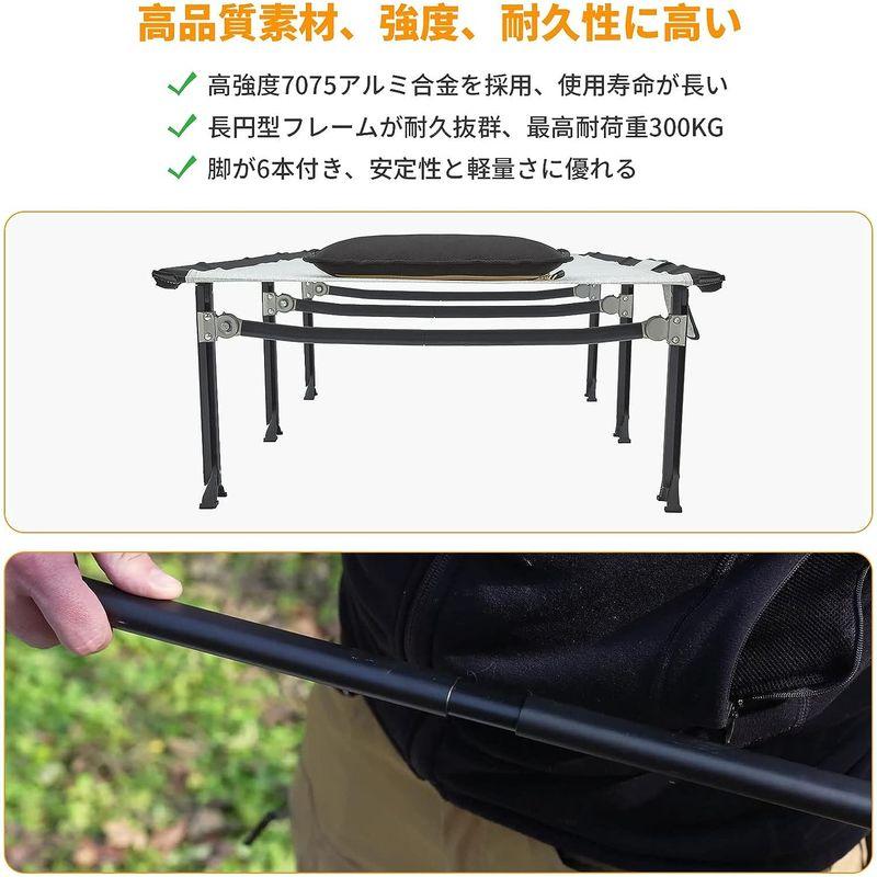 KingCamp アウトドア ベッド 折りたたみベッド キャンプ コット ワイド 改良 強化フレーム 耐荷重200kg 大きめ 長さ203c アウトドア ベッド 折りたたみベッド キャンプ コット ワイド 改良 強化フレーム 耐荷重200kg 大きめ 長さ203c