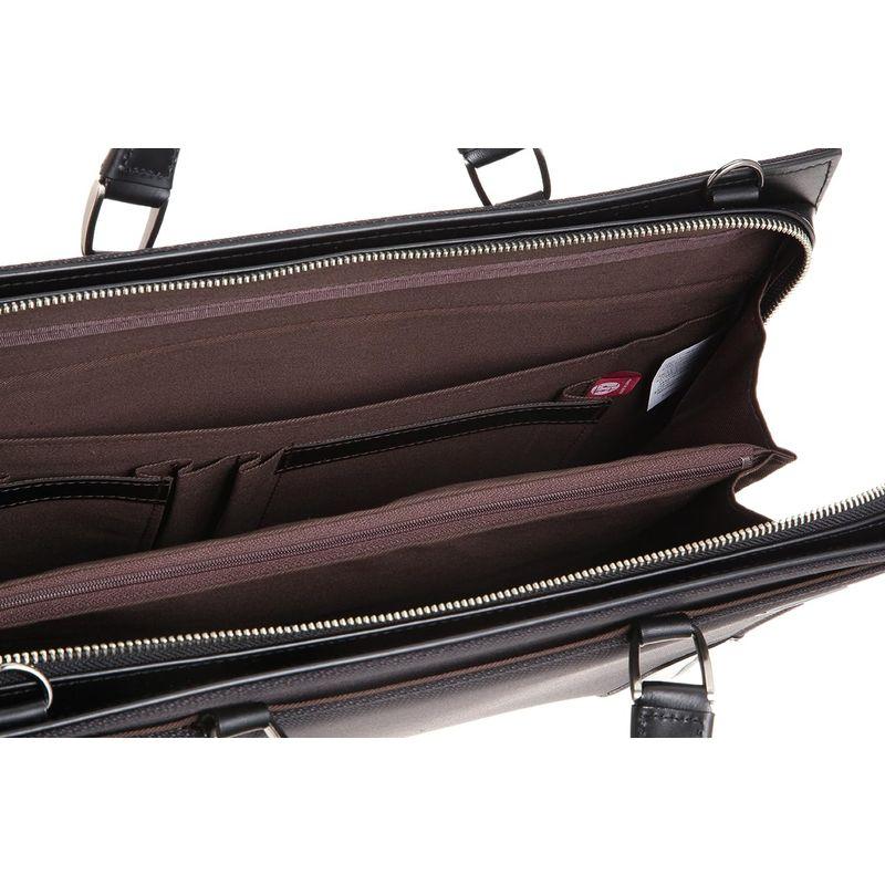 【アウトレット品】 アイエスプラス ビジネスバッグ 革手2本手ハンドル39ｃｍ(PC収納可) 日本製 ブラック 【2528256625】(13040円)