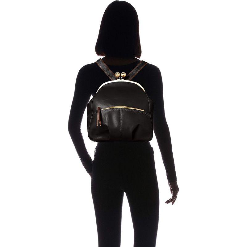 レッセフェール 本革 キューズ リュック がま口 日本製 レディース ブラック がま口 本革 キューズ リュック 日本製 レディース ブラック