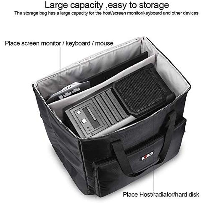 BUBM デスクトップ PC コンピューター 旅行用 ストレージ キャリーケース バッグ コンピュータ メインプロセッサケース モニター キ デスクトップ PC コンピューター 旅行用 ストレージ キャリーケース バッグ コンピュータ メインプロセッサケース モニター キ