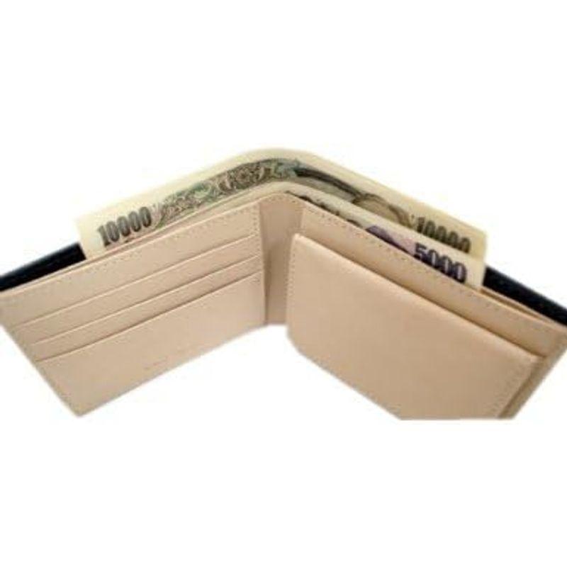 Saint Mode（セイントモード）国産コードバン(馬尻革)×本ヌメ革財布(BOX型小銭入付二つ折財布） (ブルー) 馬尻革 Mode セイントモード 国産コードバン ×本ヌメ革財布 BOX型小銭入付二つ折財布 ブルー