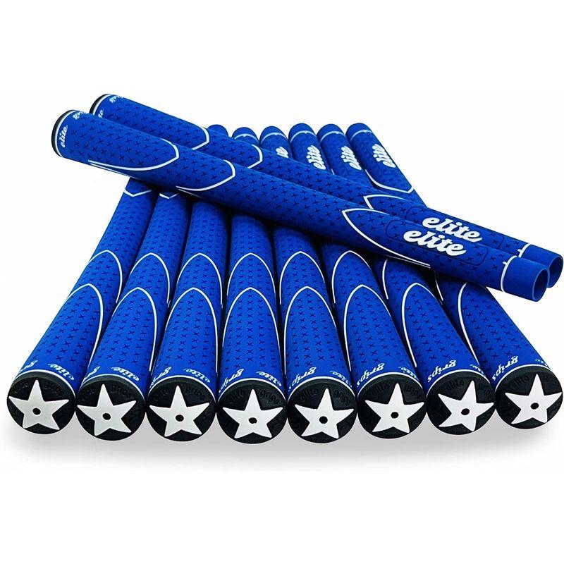 elitegrips (エリートグリップ) ゴルフ グリップ X360 M58 10本セット ブルー バックライン有り M58 ブルー elitegrips エリートグリップ ゴルフ グリップ X360 10本セット バックライン有り サイズ 0g　±3g