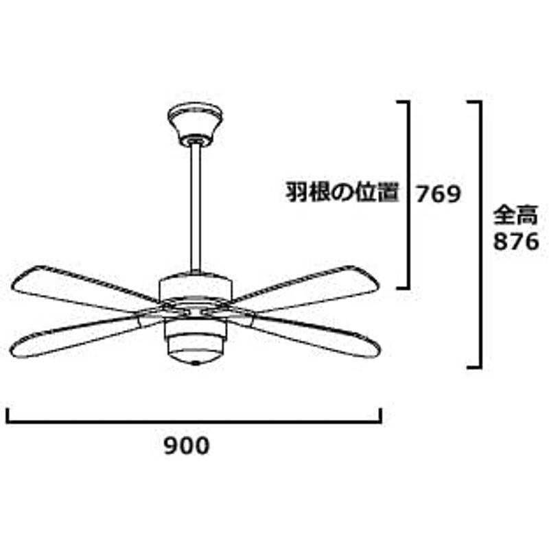 ダイコー シーリングファン シルバー 軽量 吹き抜け 傾斜天井 リモコン 簡易取付 DJE-053 ／ シーリングファン シルバー 軽量 吹き抜け 傾斜天井 リモコン 簡易取付 DJE