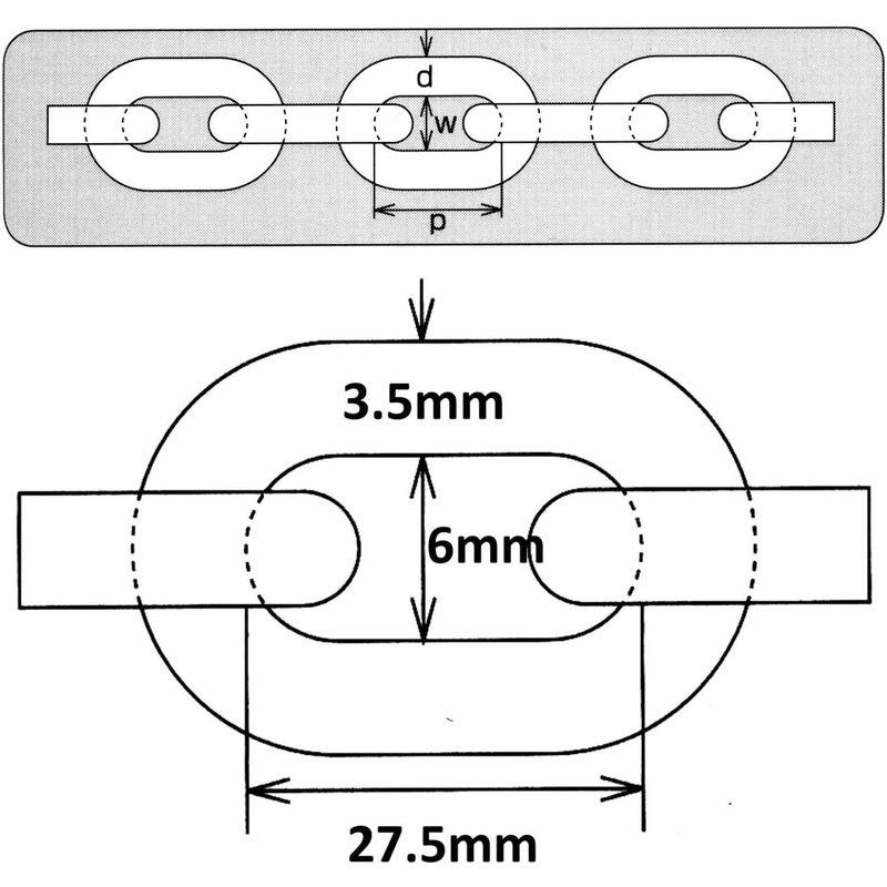 水本機械製作所(Mizumoto Machine) アルミカラーチェーン MM 3.5mm×30m リール巻 AL-3.5B I-051 国 - 2