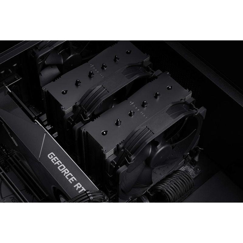 Noctua NH-D15 chromax.black， ツインタワー CPUクーラー (140mm， ブラック) NH D15 chromax black， ツインタワー CPUクーラー 140mm， ブラック