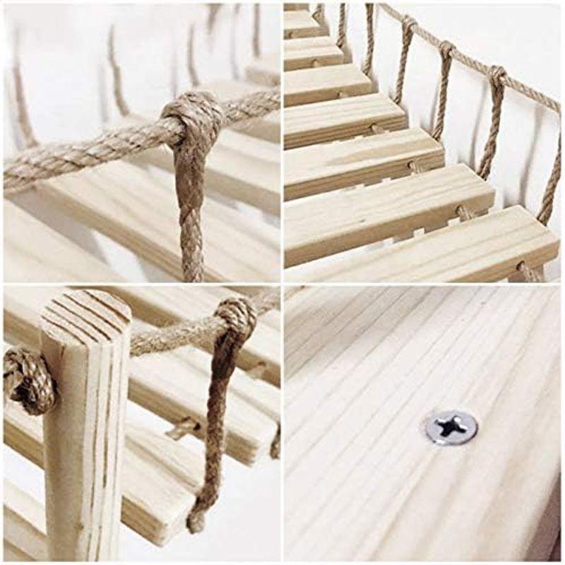 Umoraキャットタワー 木製 吊り橋 猫ベッド 遊び場 ハンモック ストレス解消 運動不足解消 組み立て簡単（140cm） 木製 吊り橋 猫ベッド 遊び場 ハンモック ストレス解消 運動不足解消 組み立て簡単 140cm