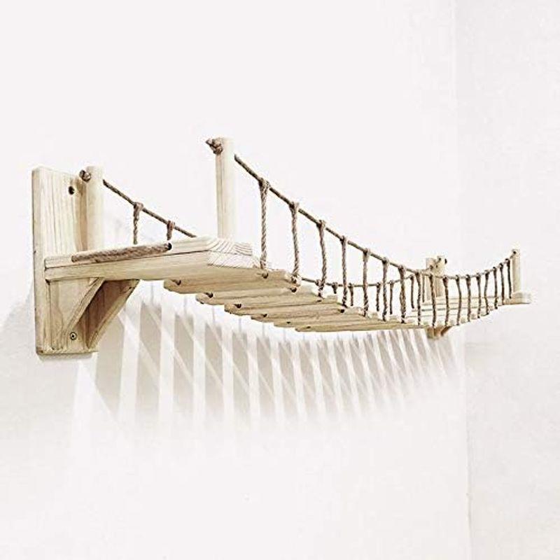 Umoraキャットタワー 木製 吊り橋 猫ベッド 遊び場 ハンモック ストレス解消 運動不足解消 組み立て簡単（140cm） 木製 吊り橋 猫ベッド 遊び場 ハンモック ストレス解消 運動不足解消 組み立て簡単 140cm