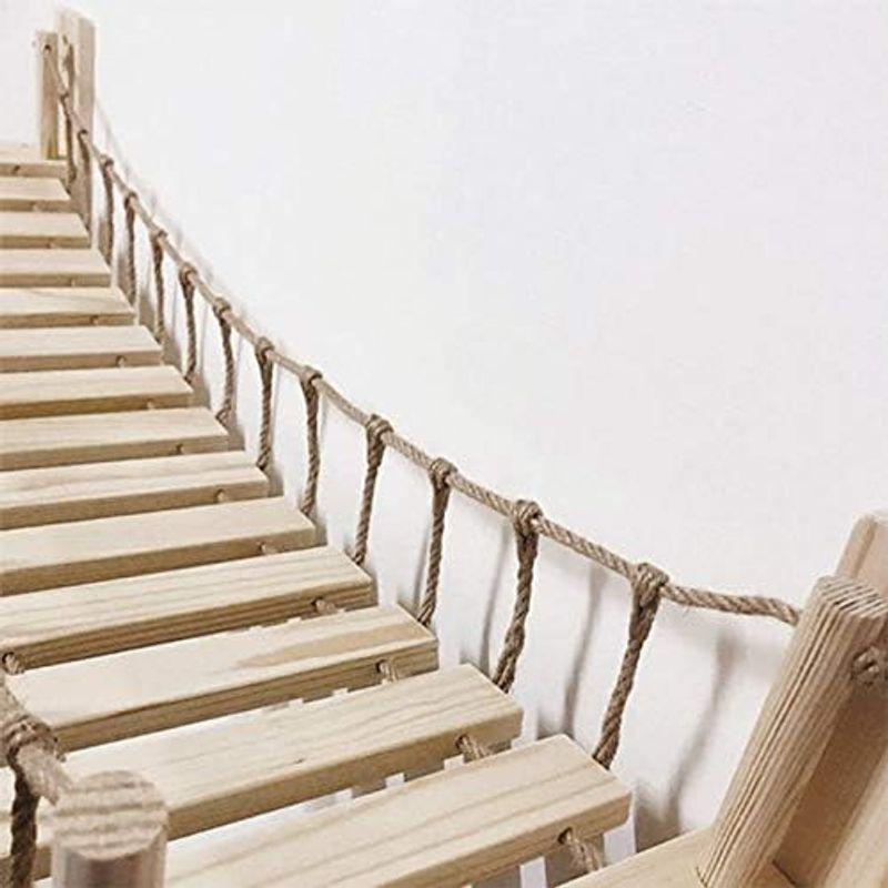 Umoraキャットタワー 木製 吊り橋 猫ベッド 遊び場 ハンモック ストレス解消 運動不足解消 組み立て簡単（140cm） 木製 吊り橋 猫ベッド 遊び場 ハンモック ストレス解消 運動不足解消 組み立て簡単 140cm