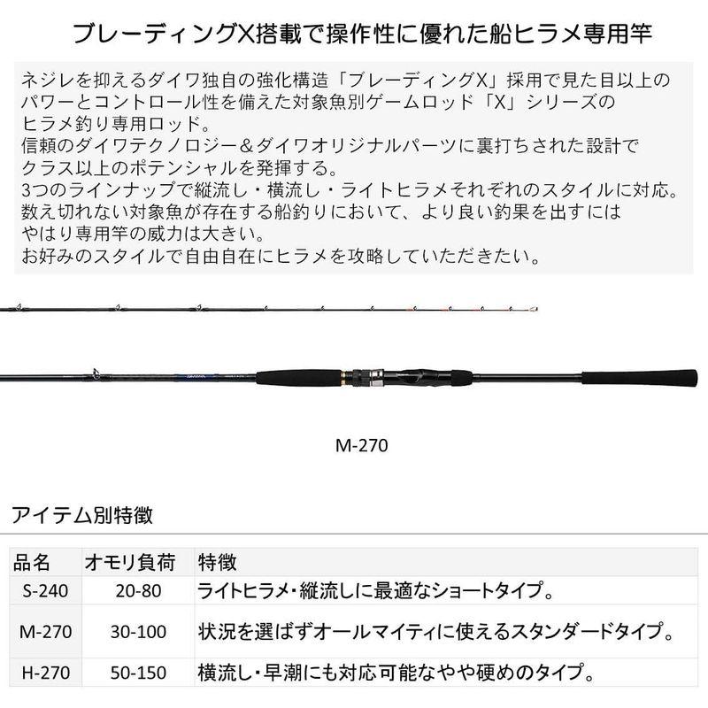 ダイワ(DAIWA) 船竿 ヒラメ X M-270 釣り竿 船竿 釣り竿 DAIWA ヒラメ