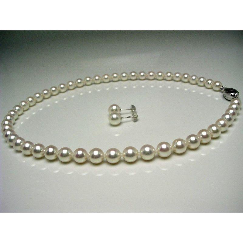 【ほぼ未使用】 Isowa Pearl（伊勢志摩の真珠専門店 イソワパール） アコヤ真珠 ネックレス ピアス セット 7-7.5mm ホワイトピンク シルバ 【1334842075】(47301円)