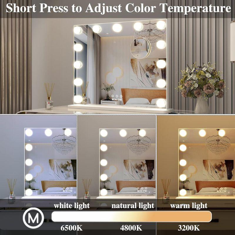 BEAUTME 女優ミラー 鏡 卓上 女優化粧鏡 大型 卓上ミラー ハリウッドスタイル ハリウッドミラー 13個led 三色調光 き 10倍 女優ミラー 鏡 卓上 女優化粧鏡 大型 卓上ミラー ハリウッドスタイル ハリウッドミラー 13個led 三色調光 き 10倍