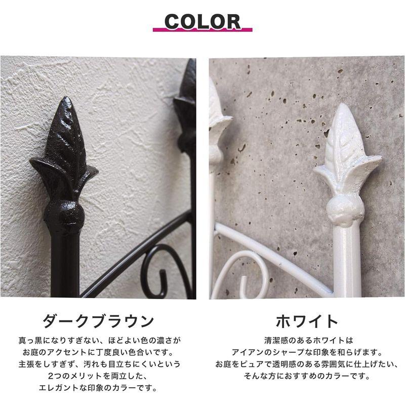 ガーデンガーデン アイアンローズフェンス ロータイプ 高さ150cm×幅62cm 2枚セット ホワイト トレリス IFROSE150CP2P 高さ150cm×幅62cm 2枚セット アイアンローズフェンス ロータイプ ホワイト トレリス IFROSE150CP2P サイズ