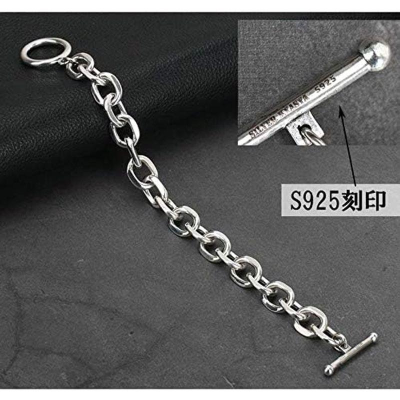 シルバー925 チェーンブレスレット メンズ レディース マンテル ブレスレット シルバー925 銀チェーンブレスレット シンプル (幅11 シルバー925 チェーンブレスレット メンズ レディース マンテル ブレスレット 銀チェーンブレスレット シンプル 幅11 　