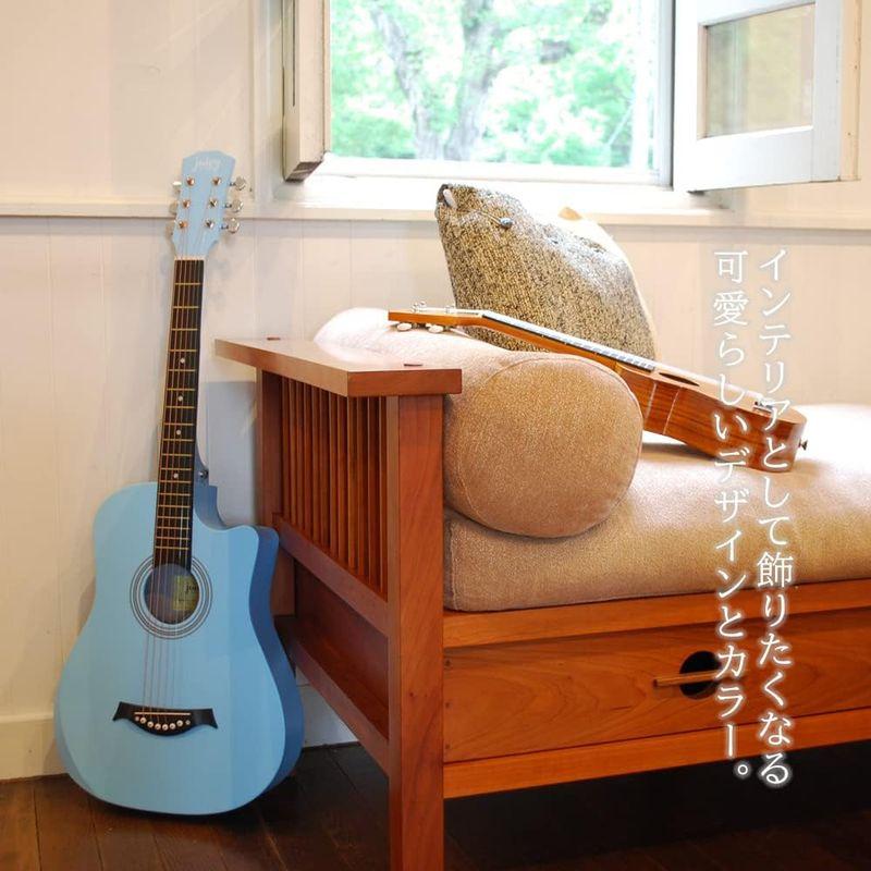 juicy guitars ジューシーギターズ アコースティックギター 初心者セット 合成樹脂製 JCG-01S/UBL (チューナー/カポ guitars ジューシーギターズ アコースティックギター 初心者セット 合成樹脂製 JCG 01S/UBL チューナー/カポ