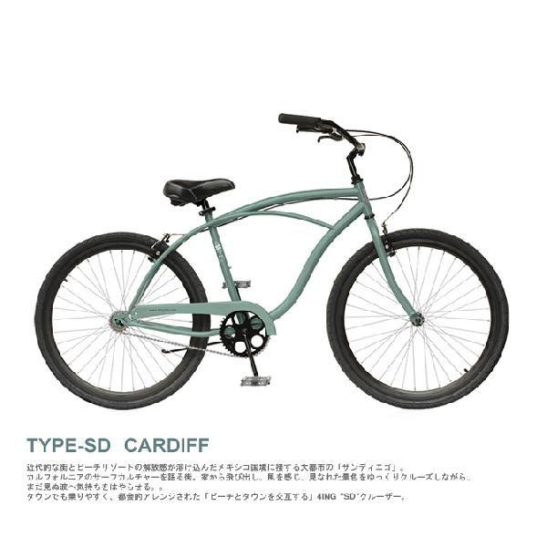 4ING 自転車 ビーチクルーザー 品番 SD 型番 BLACKS (BLACK)/CARDIFF 