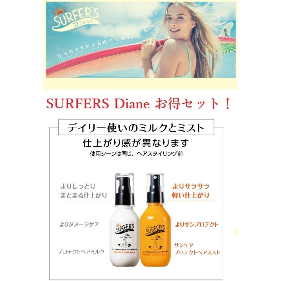 お得なセット　パーフェクト　ヘア　ミルク　ダメージ　ケア　ヘア　ミスト　  サーファーズ　ダイアン　SURFERS Diane　｜janis