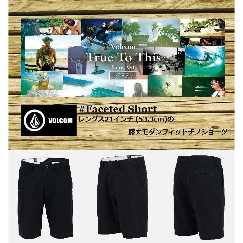 ボルコム チノショーツ ハーフパンツ Faceted Short BLACK