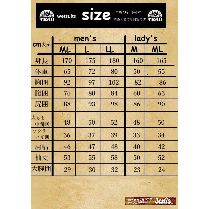 【数量限定/店舗移転記念セール！】TRAD　(トラッド)　ウエットスーツ　３，５ｍｍ　フルスーツタイプ　メンズ　L |  | 04