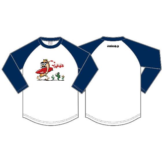 湘南/鵠沼海岸発！】サーフタコス ラグラン 3/4 スリーブ Tシャツ
