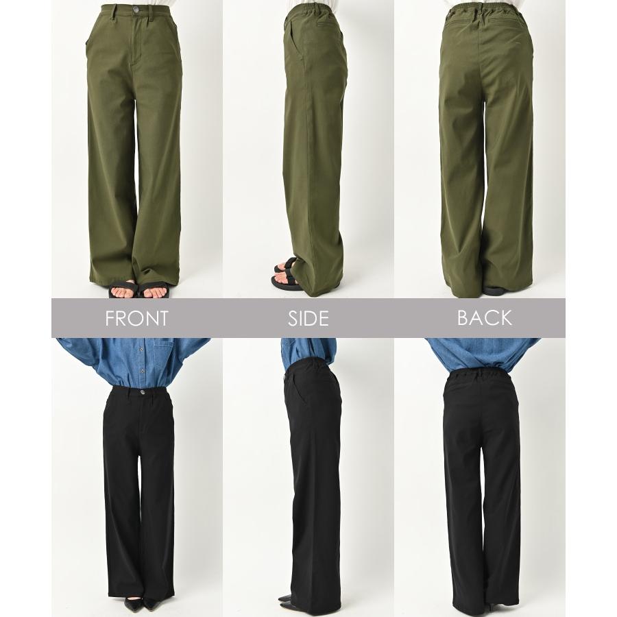 ワイドパンツ 大きいサイズ レディース ロング丈 無地 バックウエストゴム ボトムス LL 3L 4L 5L 6L | JANJAM | 18