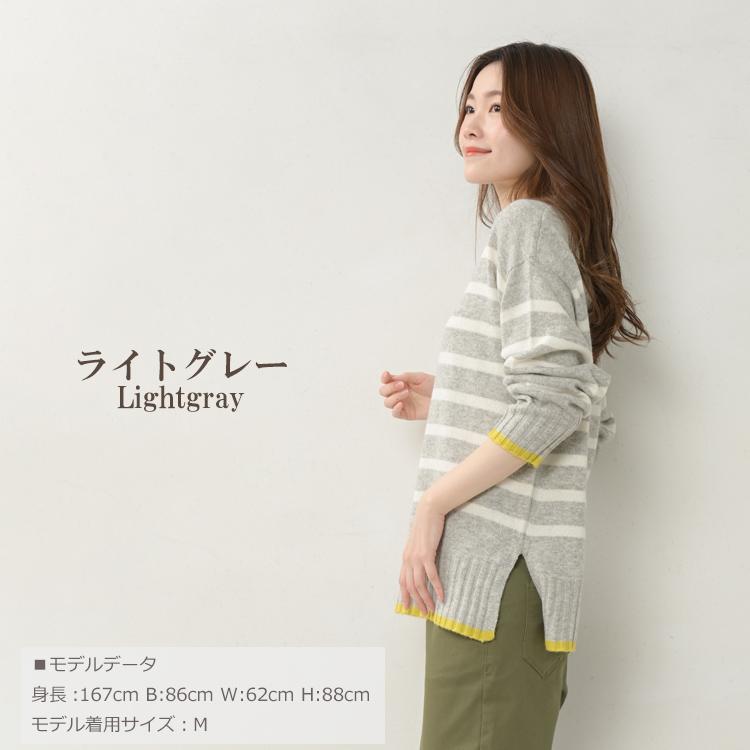 美品　clubhaus ボーダーセーター　サイズM JANJAM ボーダーチュニック 大きいサイズ レディース 長袖 もちっと