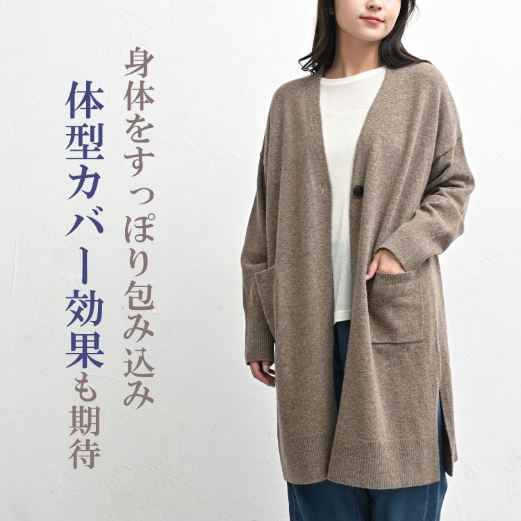 JANJAM もちっとラムニットカーディガン 大きいサイズ レディース 長袖
