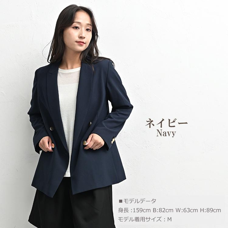 JANJAM テーラードジャケット 大きいサイズ レディース 長袖 ダブル