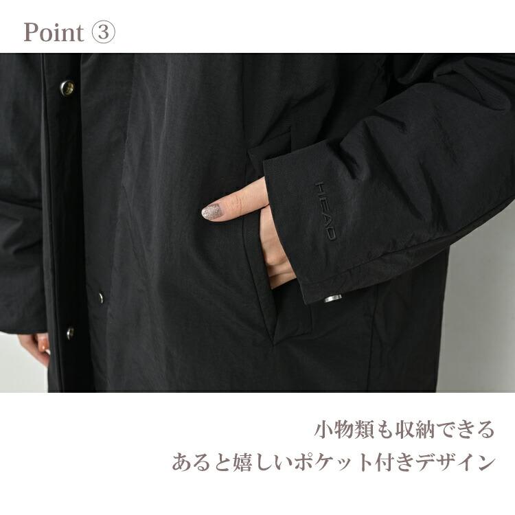 HEAD（ヘッド） ベンチコート 大きいサイズ レディース 長袖 ロング丈