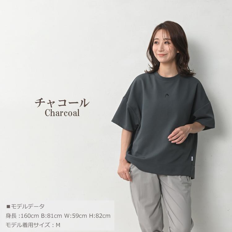 HEAD Tシャツ 大きいサイズ レディース 半袖 クルーネック UV