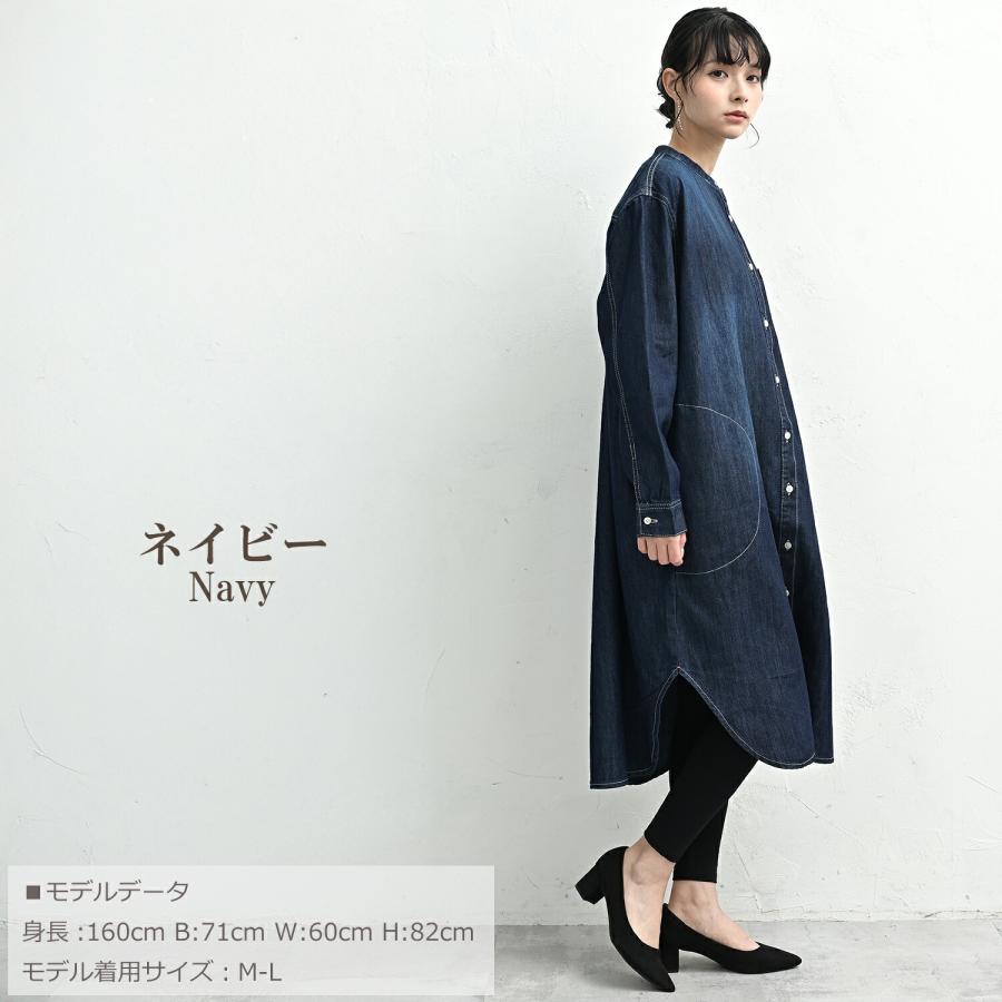 JANJAM ヴィンテージ加工デニムワンピース 大きいサイズ レディース