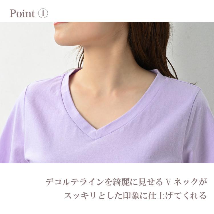 Tシャツ 大きいサイズ レディース メール便送料無料 半袖 Vネック 無地 カットソー トップス cotton100 L LL 3L 4L 5L 6L | JANJAM | 14