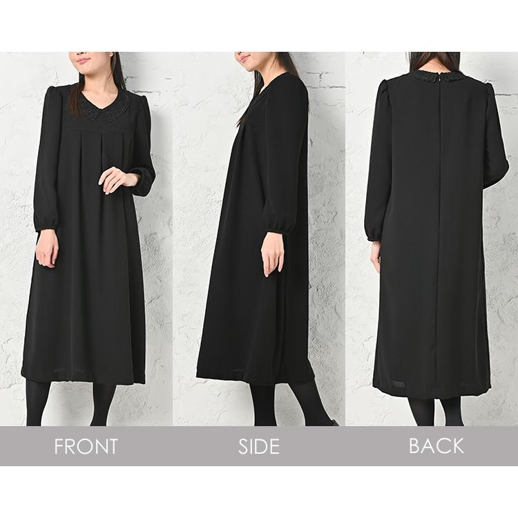 JANJAM フォーマルワンピース 大きいサイズ レディース レース襟