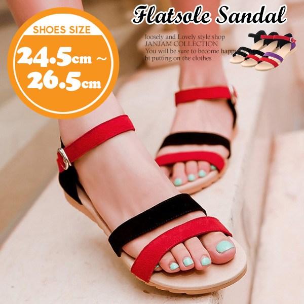 大きいサイズ レディース サンダル ストラップ フラットソール 現品限り サイズ交換不可 Sh Ss Sd0041 C 大きいサイズレディースjanjam 通販 Yahoo ショッピング