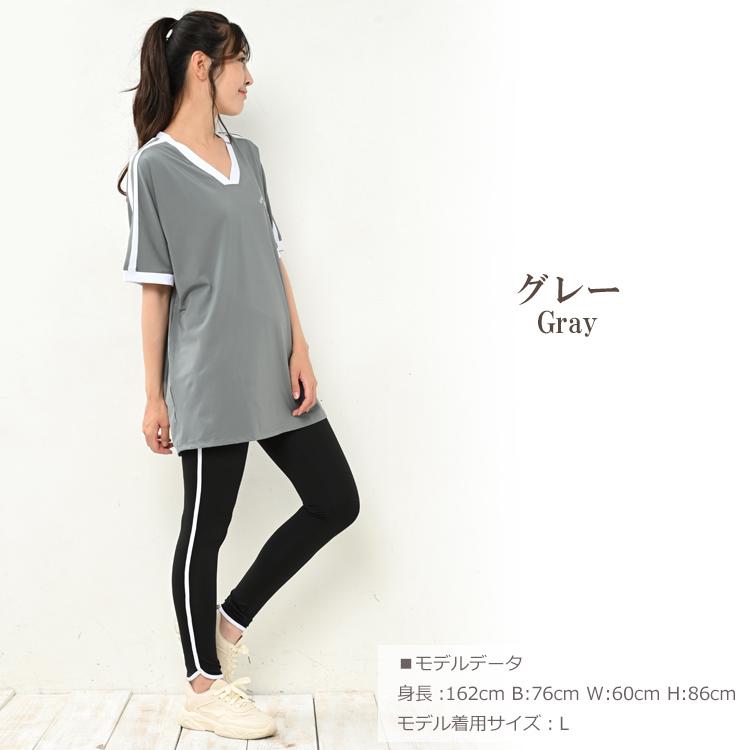 Tシャツ 大きいサイズ レディース 半袖 Vネック ユニフォーム風 カットソー スポーツウェア トップス L LL 3L 4L 5L |  | 17