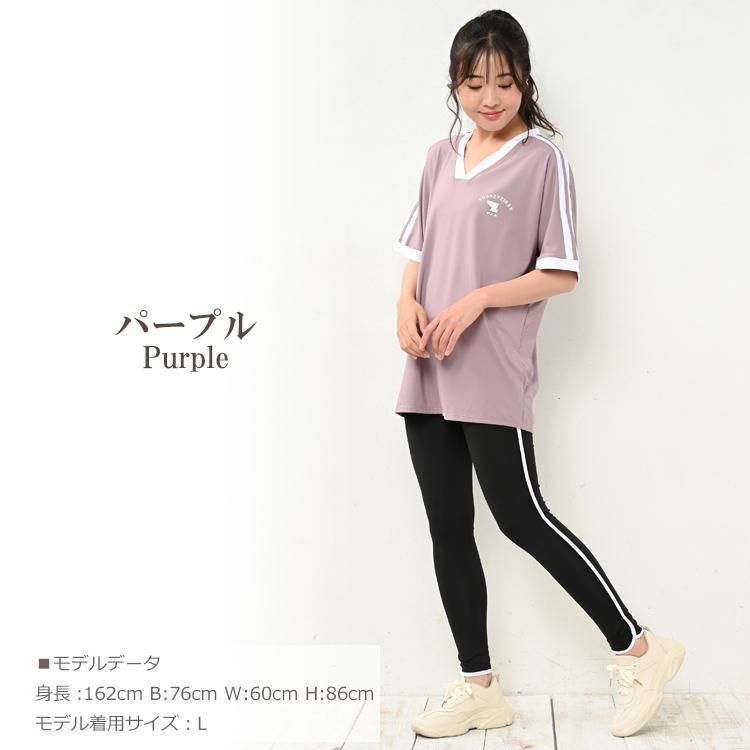 Tシャツ 大きいサイズ レディース 半袖 Vネック ユニフォーム風 カットソー スポーツウェア トップス L LL 3L 4L 5L |  | 20