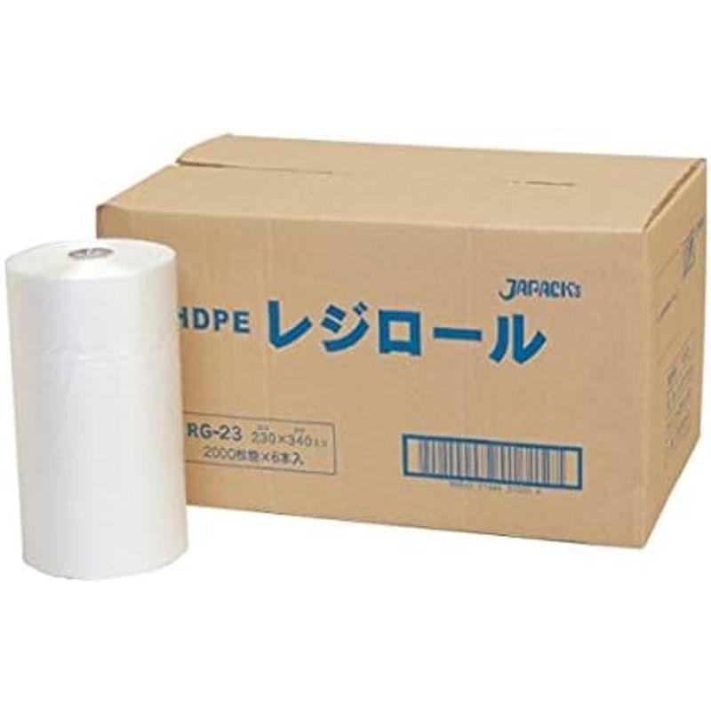 ジャパックス　業務用　レジロール23　HDPE　半透明　0.01mm　×6