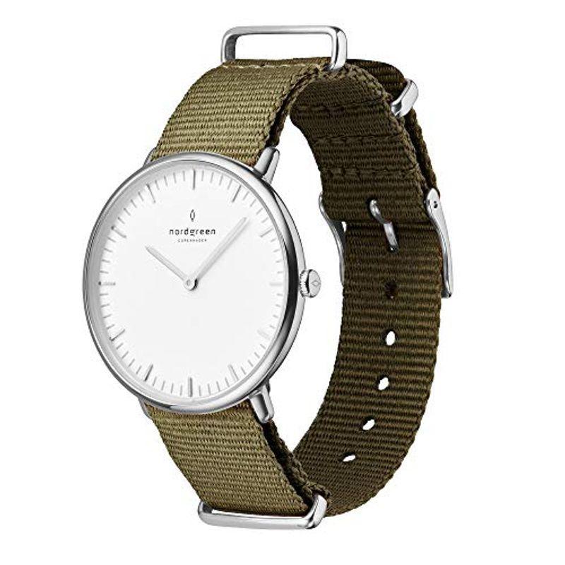 【予約中！】 ノードグリーン Nordgreen Nativeシルバー Green (40mm, 40mm の北欧デザイン腕時計とホワイトダイヤル36mm ブレスレット