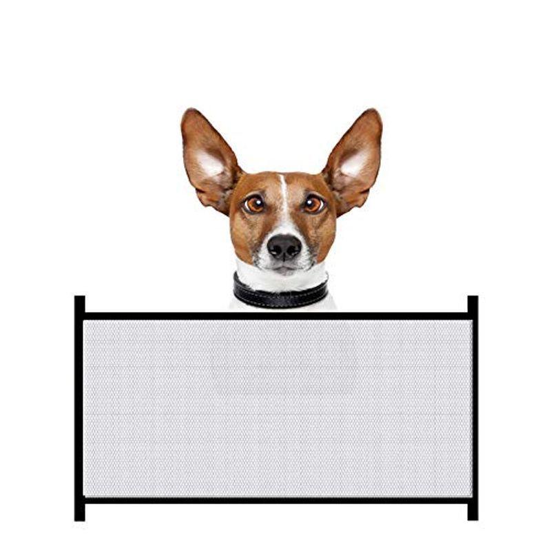 Janjanストアricisung 犬猫用ペットフェンス 多用途 ベビーゲート 犬猫のお守り 柵 隔離ネッ 侵入防止 安全ガード 折りたたみ式 隔離網 ペット