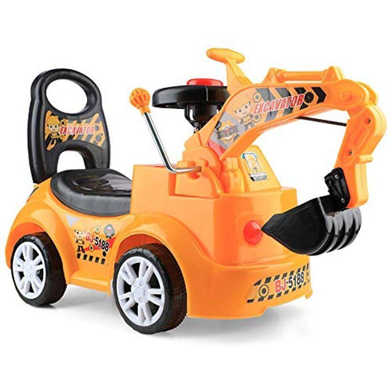 ショベルカー 建設車両 乗用カー 乗用ショベルカー Flycreat 子供向け 子どもおもちゃ 男の子 車おもちゃ 乗用玩具足けり 乗り物 遊具 ファッションなデザイン Themtransit Com