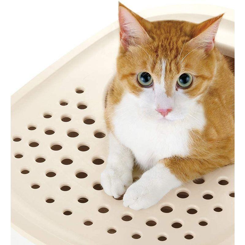リッチェル 猫用トイレ本体 ラプレ ホワイト 新品即決 砂取りネコトイレ