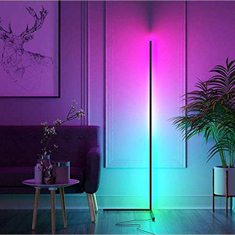 LEISA フロアライトフロアランプ 間接照明 RGB 変色 LED フロアスタンド リモコン 調光 調色 高さ142CM