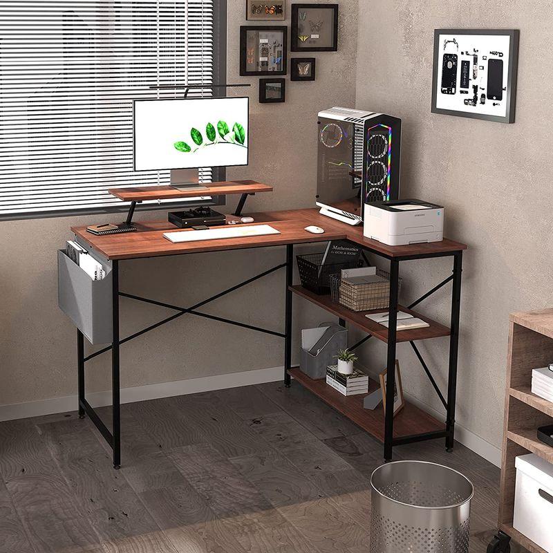 HomGiz L字型デスク パソコンデスク 幅120cm 勉強机 PCデスク オフィス 