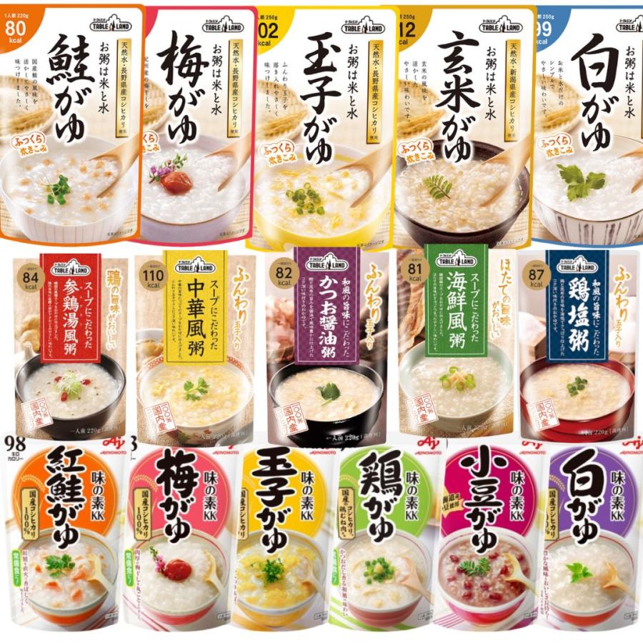 おかゆ レトルト 味の素 テーブルランド 16食 セット レトルトおかゆ お粥セット 仕送り 家族 贈り物 非常食 長期保存 の商品画像