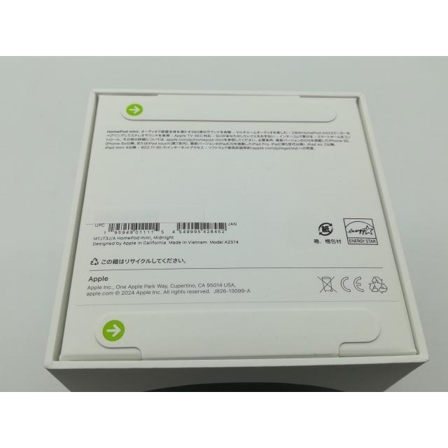 未使用】Apple HomePod mini ミッドナイト MTJT3J/A【OSU301】保証期間