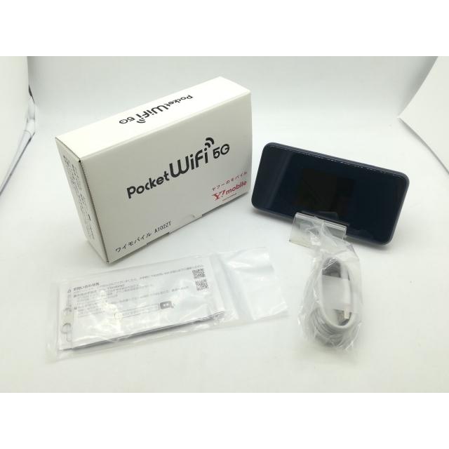 中古】ZTE ymobile 【SIMフリー】 Pocket WiFi 5G A102ZT ネイビー