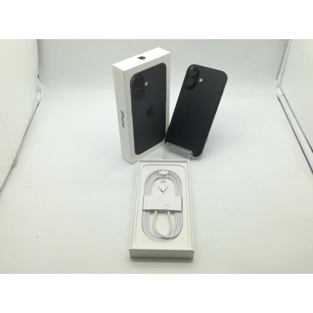 【中古】Apple 国内版 【SIMフリー】 iPhone 16 256GB ブラック MYDW3J/A【OSU301】保証期間１ヶ月【ランクA】の画像