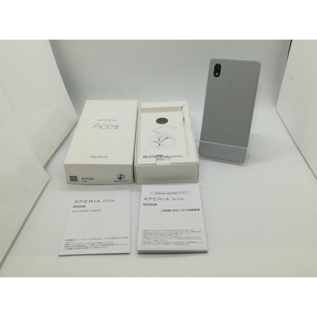 中古】SONY au 【SIMフリー】 Xperia Ace III グレー 4GB 64GB SOG08