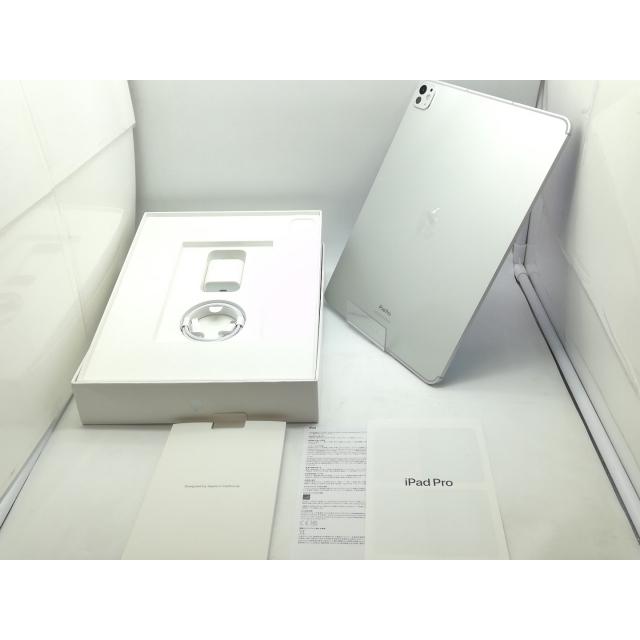 【中古】Apple docomo 【SIMフリー】 13インチ iPad Pro（M4/2024） 256GB シルバー 標準ガラス MVXT3J/A【OSU301】保証期間１ヶ月【ランクA】の画像