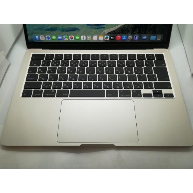 【中古】Apple MacBook Air 13インチ M2(CPU:8C/GPU:8C) 16GB/256GB スターライト MC7W4J/A (M2,2022)【OSU301】保証期間１ヶ月【ランクA】の画像